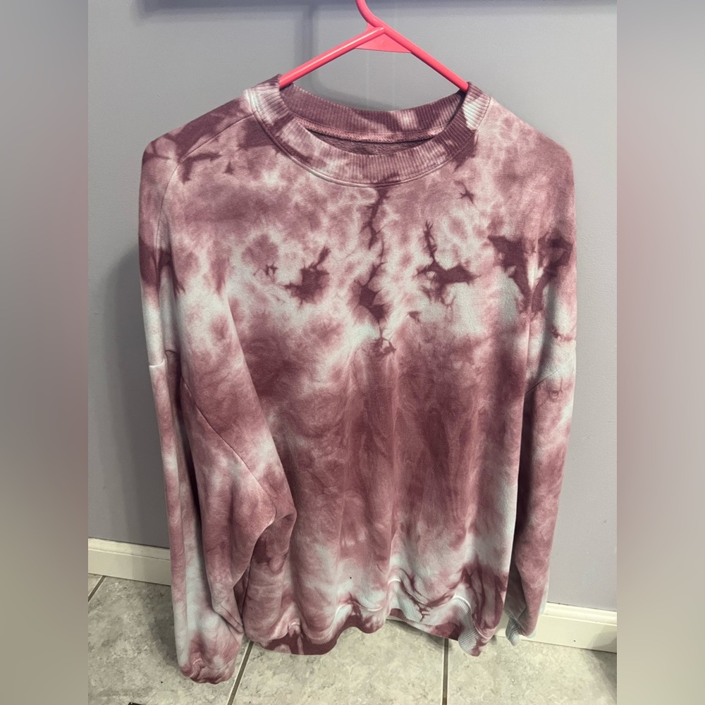 purple tie dye crewneck